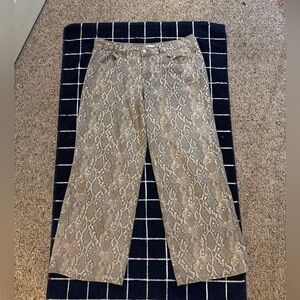 West of Melrose Stylish Snake Print Women Jeans wide leg size 29